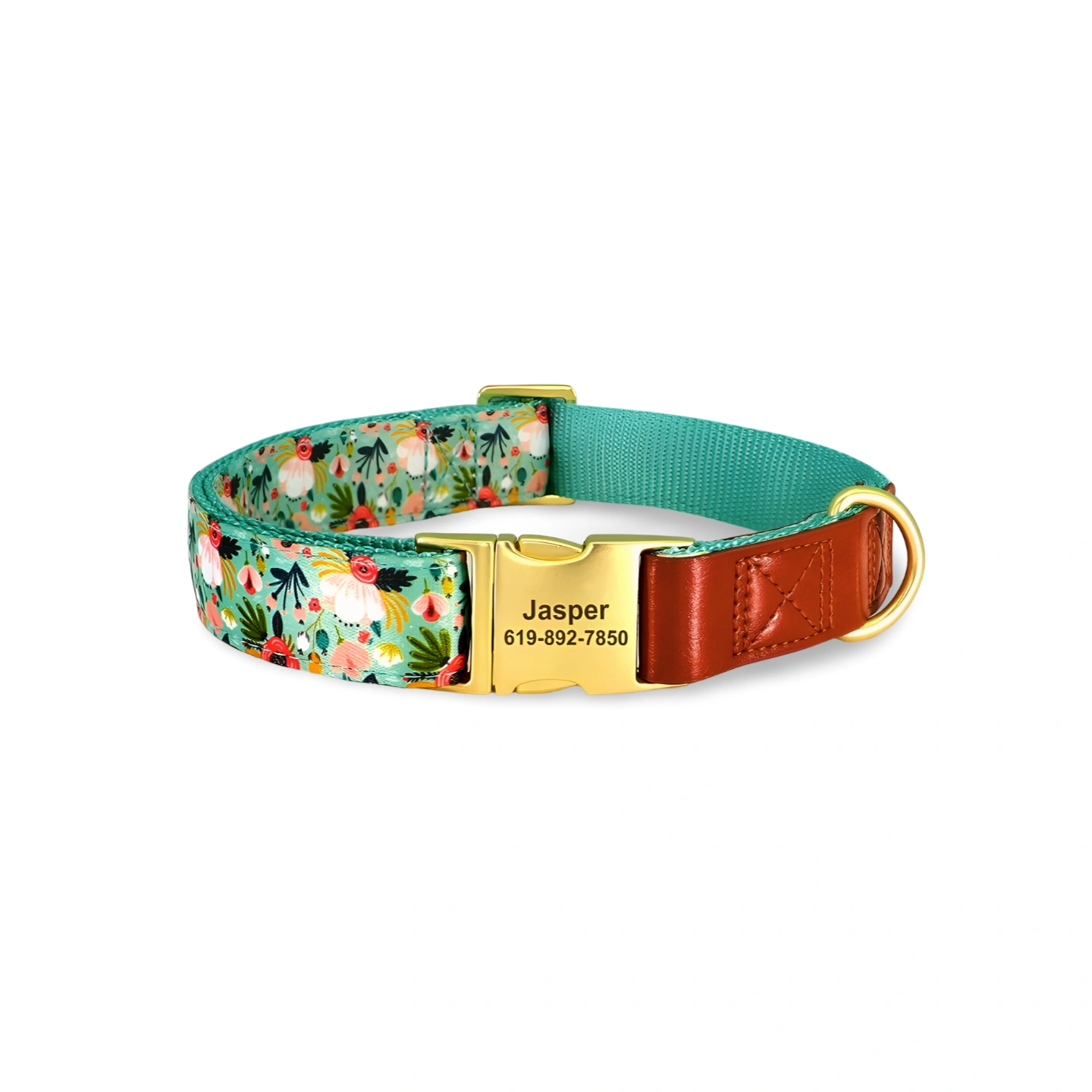 Dog Collar - Dog Collar Nylon Personalized green 3