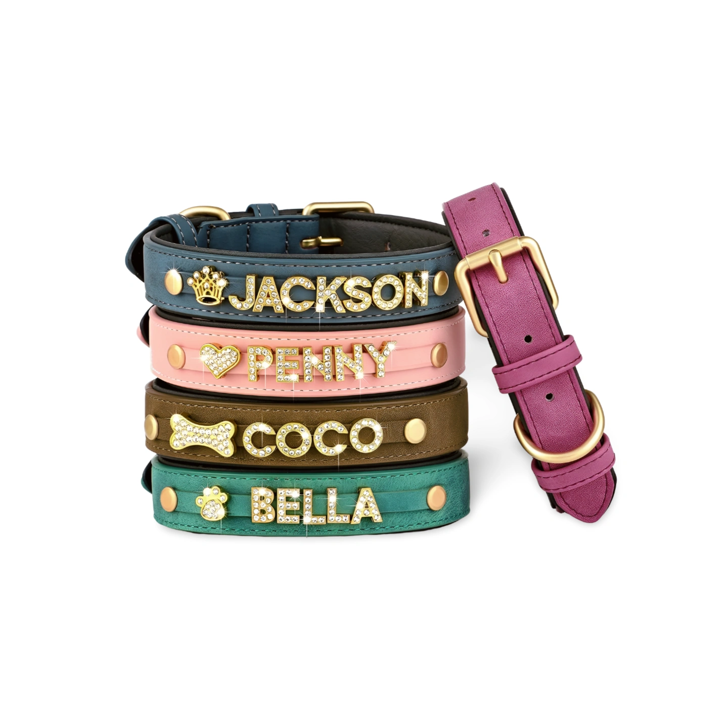 Dog Collar - Leather Dog Collar DIY Personalized
