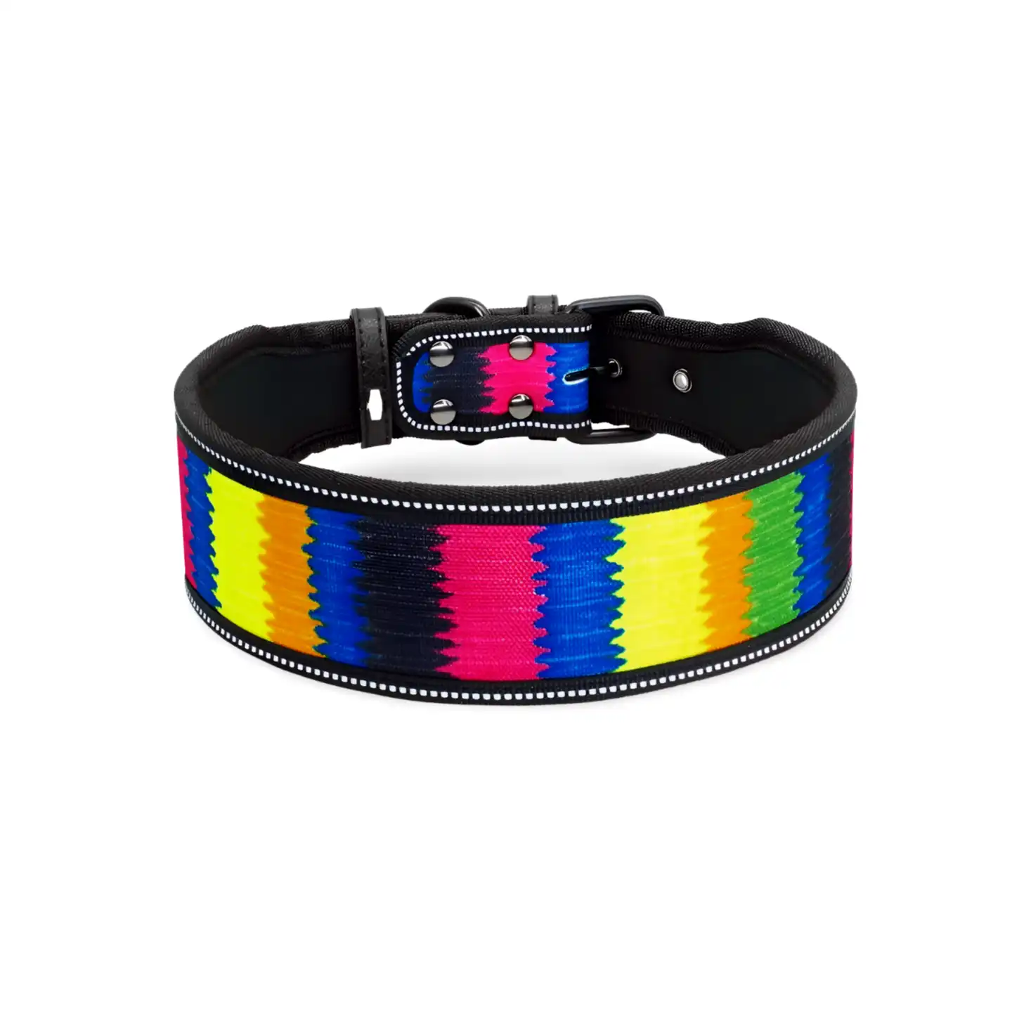 NightGlow Adjustable Reflective Nylon Dog Collars