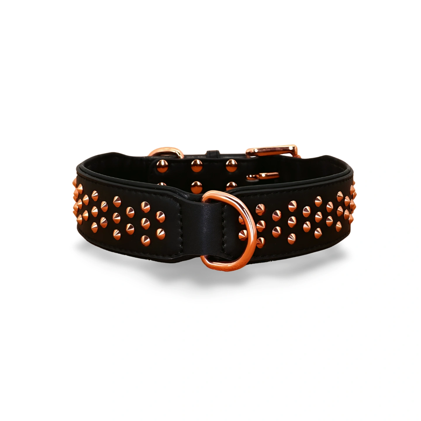 Dog Collar - Studded Leather Dog Collar Durable black 1